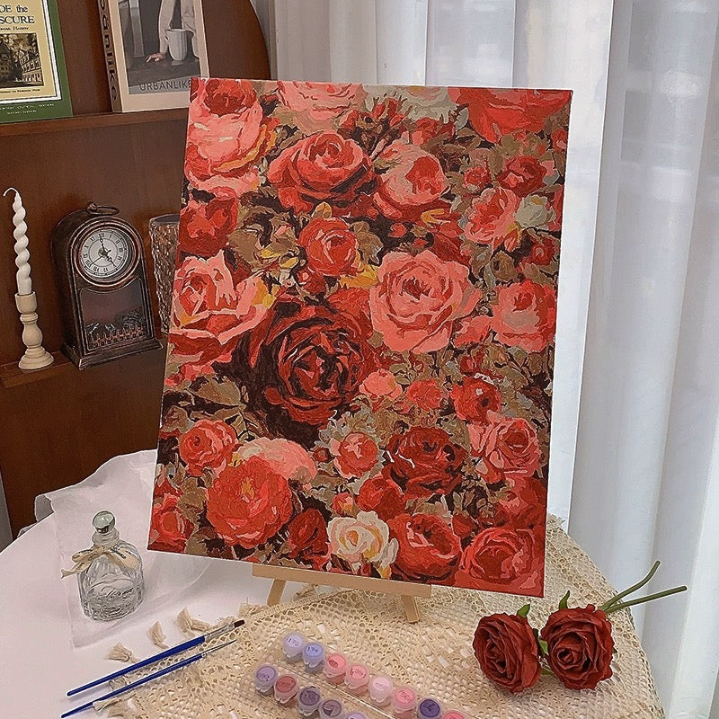 paint by numbers & Red roses