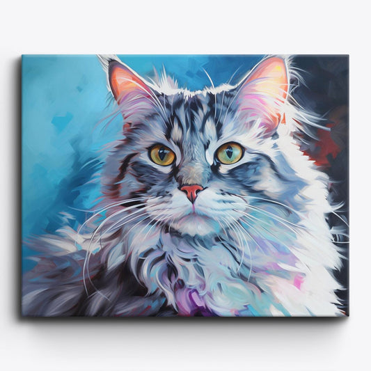 American Curl Cat No 1 - Paint Me Up - pbn_kit