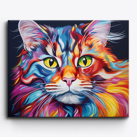 American Curl Cat No 2 - Paint Me Up - pbn_kit