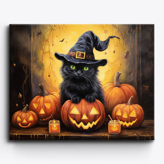 Black Cat's Halloween - Paint Me Up - pbn_kit