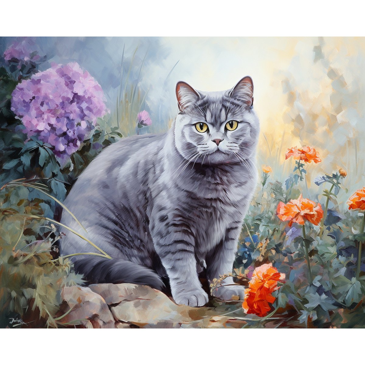 British Shorthair Garden - Paint Me Up - pbn_kit