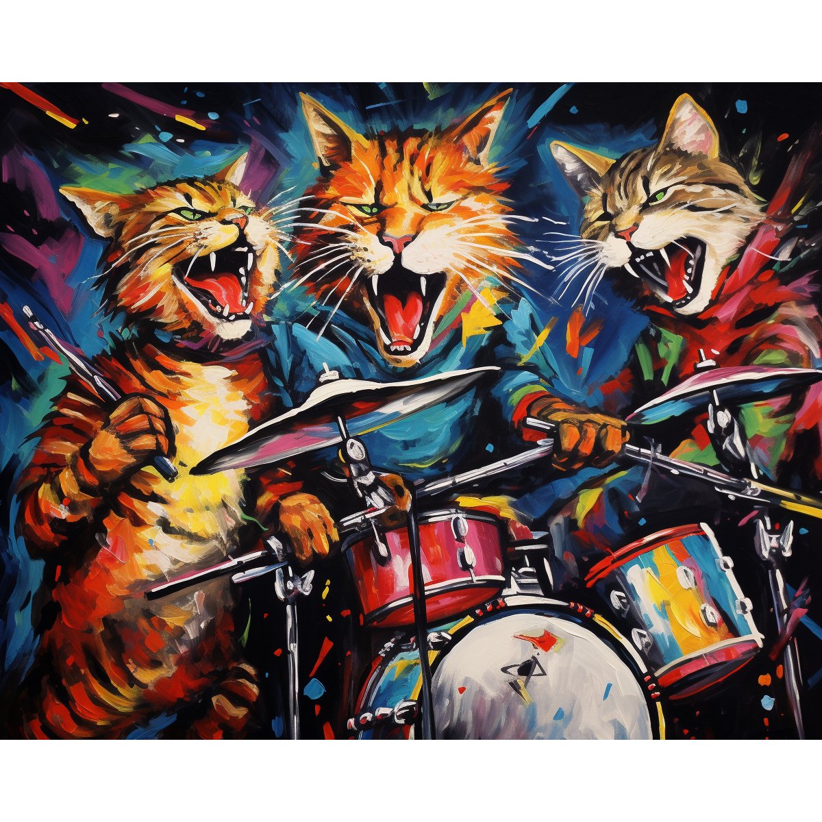 Cat Band - Paint Me Up - pbn_kit