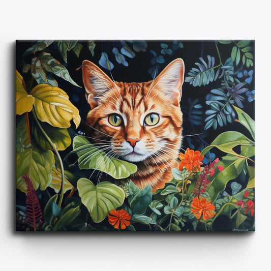Orange Jungle Cat - Paint Me Up - pbn_kit