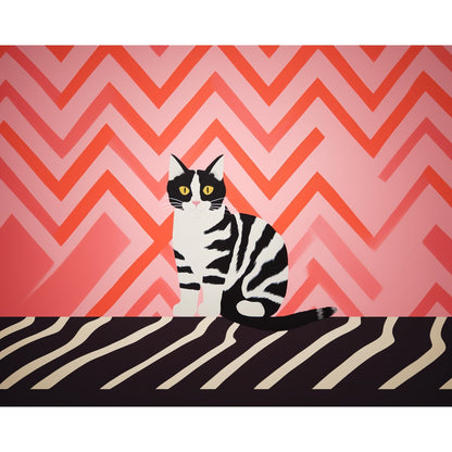 Striped Cat - Paint Me Up - pbn_kit